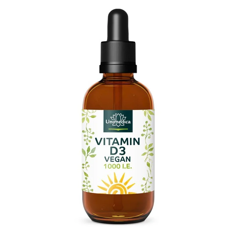 Veganes Vitamin D3 - aus Flechten - 1.000 I.E./25 µg pro Tagesdosis - 30 ml
