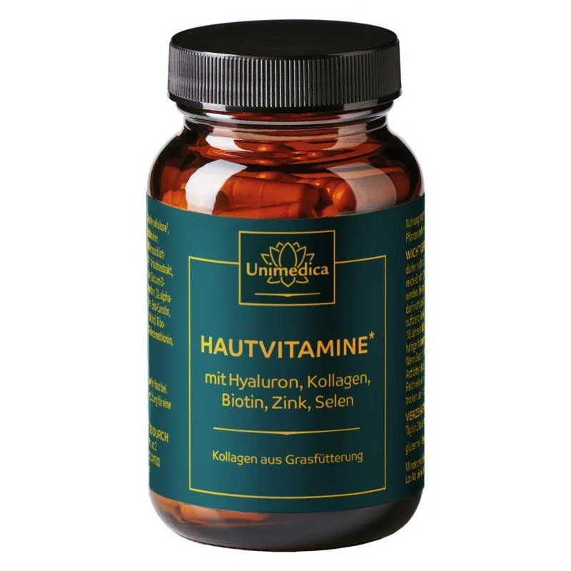 Hautvitamine - Komplex mit Kollagen aus Grasfütterung - 90 Kapseln
