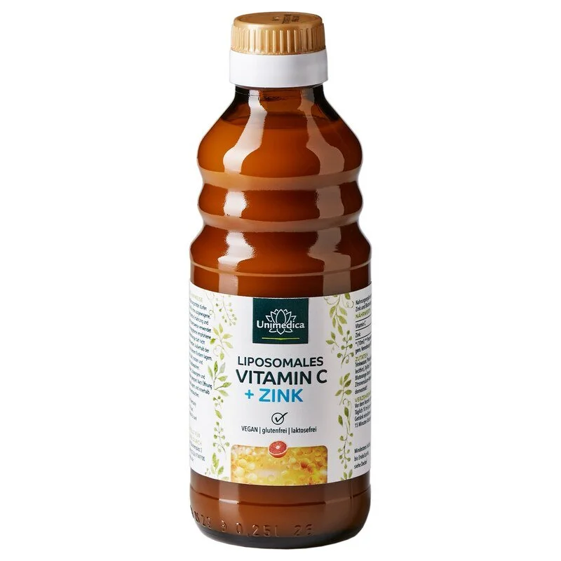 Liposomales Vitamin C + Zink - 935 mg Vitamin C und 25 mg Zink pro Tagesdosis (10 ml) - 250 ml