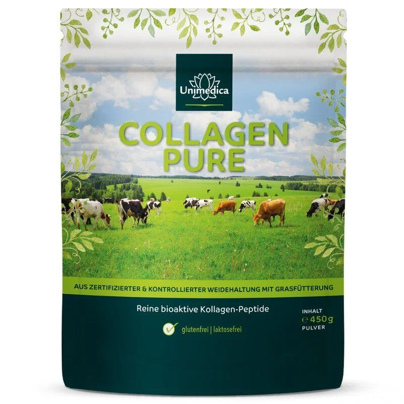 Collagen Pure - Kollagenprotein - aus LIAF zertifizierter Weidehaltung und Grasfütterung - 10 g pro Tagesdosis - 450 g Pulver
