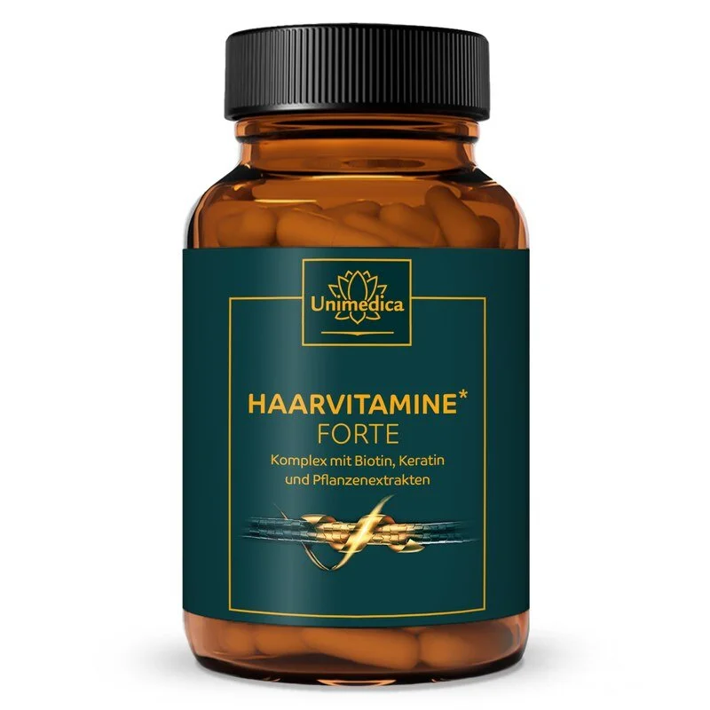 Haarvitamine forte - Komplex mit Biotin, Vitaminen und Keratin - 180 Kapseln