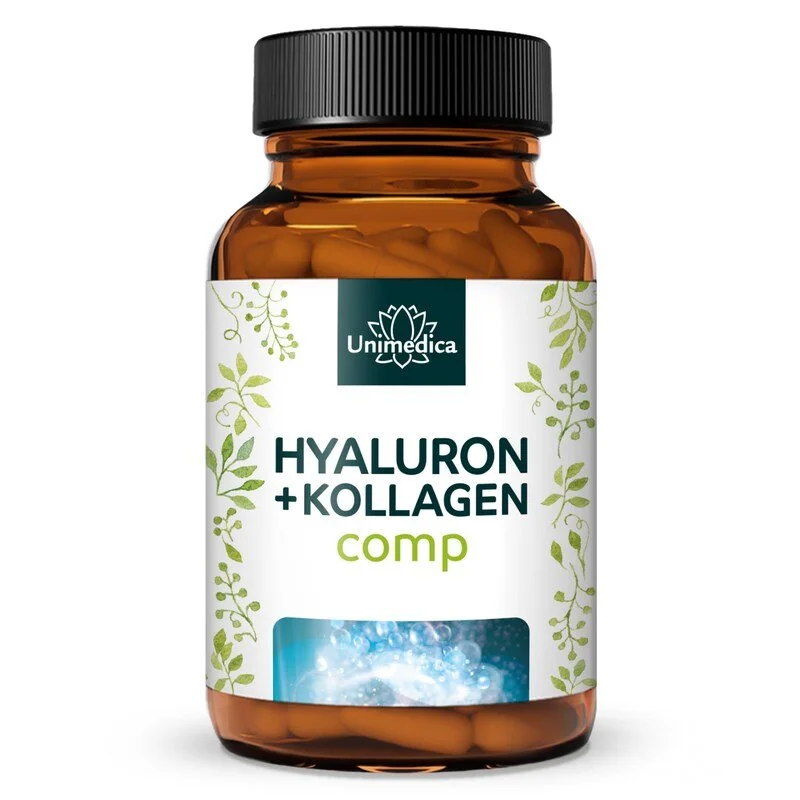 Hyaluron + Kollagen comp - mit Silizium aus Bambus, Vitaminen und Mineralien - 180 Kapseln