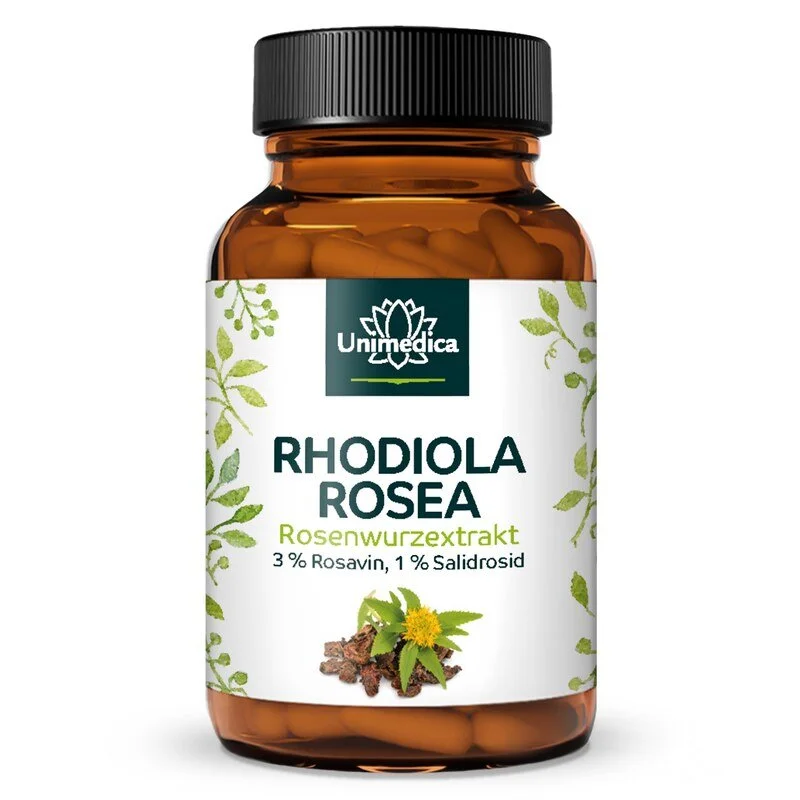 Rhodiola Rosea - Rosenwurz Extrakt - 200 mg pro Tagesdosis (1 Kapsel) - 90 Kapseln