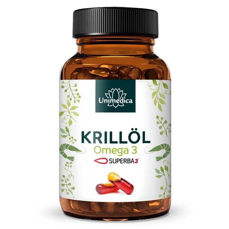 Krillöl SUPERBA 2™ - reich an Omega-3-Fettsäuren EPA + DHA - 1.000 mg Krillöl pro Tagesdosis (2 Kapseln) - 120 Hartgelkapseln (Licaps®)